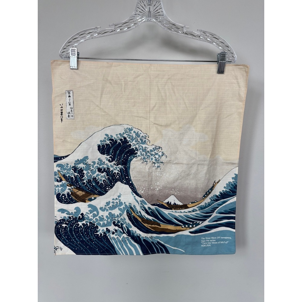 Musubi Hokusai Great Wave‎ Off Kanagawa Furoshiki Cotton Wrapping Cloth Japan